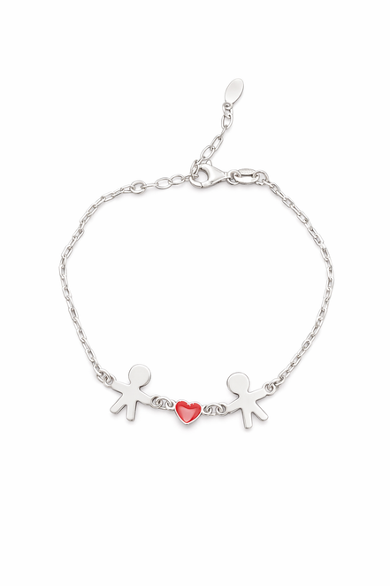 fico gioielli - Bracciale Bimbi con Cuore in Argento 925