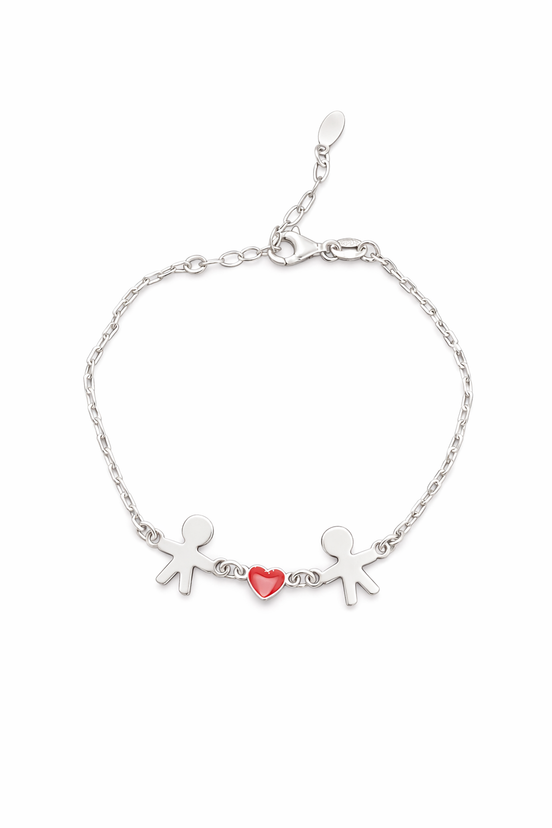 fico gioielli - Bracciale Bimbi con Cuore in Argento 925