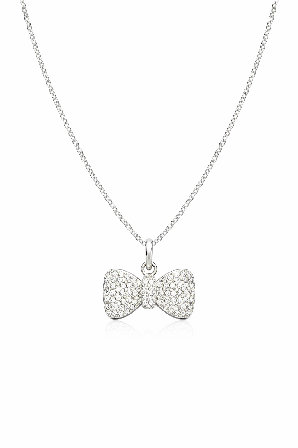 fico gioielli - Collana Fiocco con Zirconi in Argento