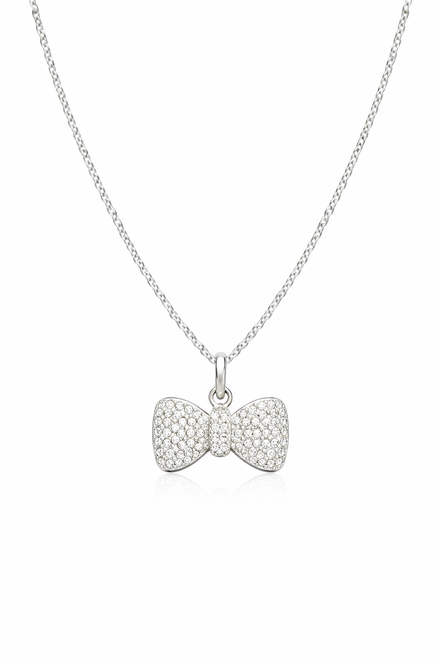 fico gioielli - Collana Fiocco con Zirconi in Argento