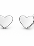 fico gioielli - Orecchini Cuore a Piastrina in Argento 925
