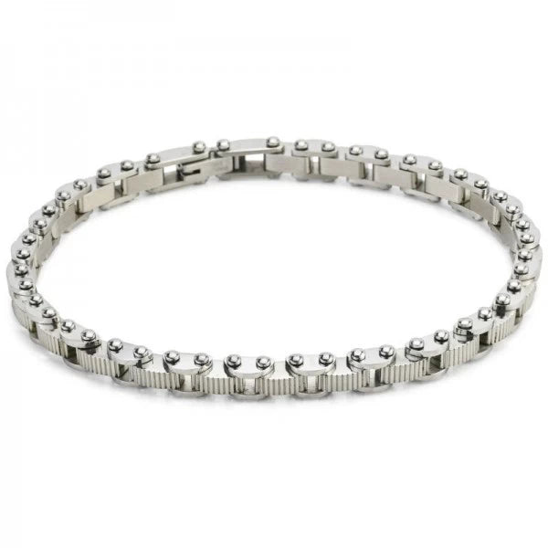 Bracciale con maglie centrali a carrarmato ABR677