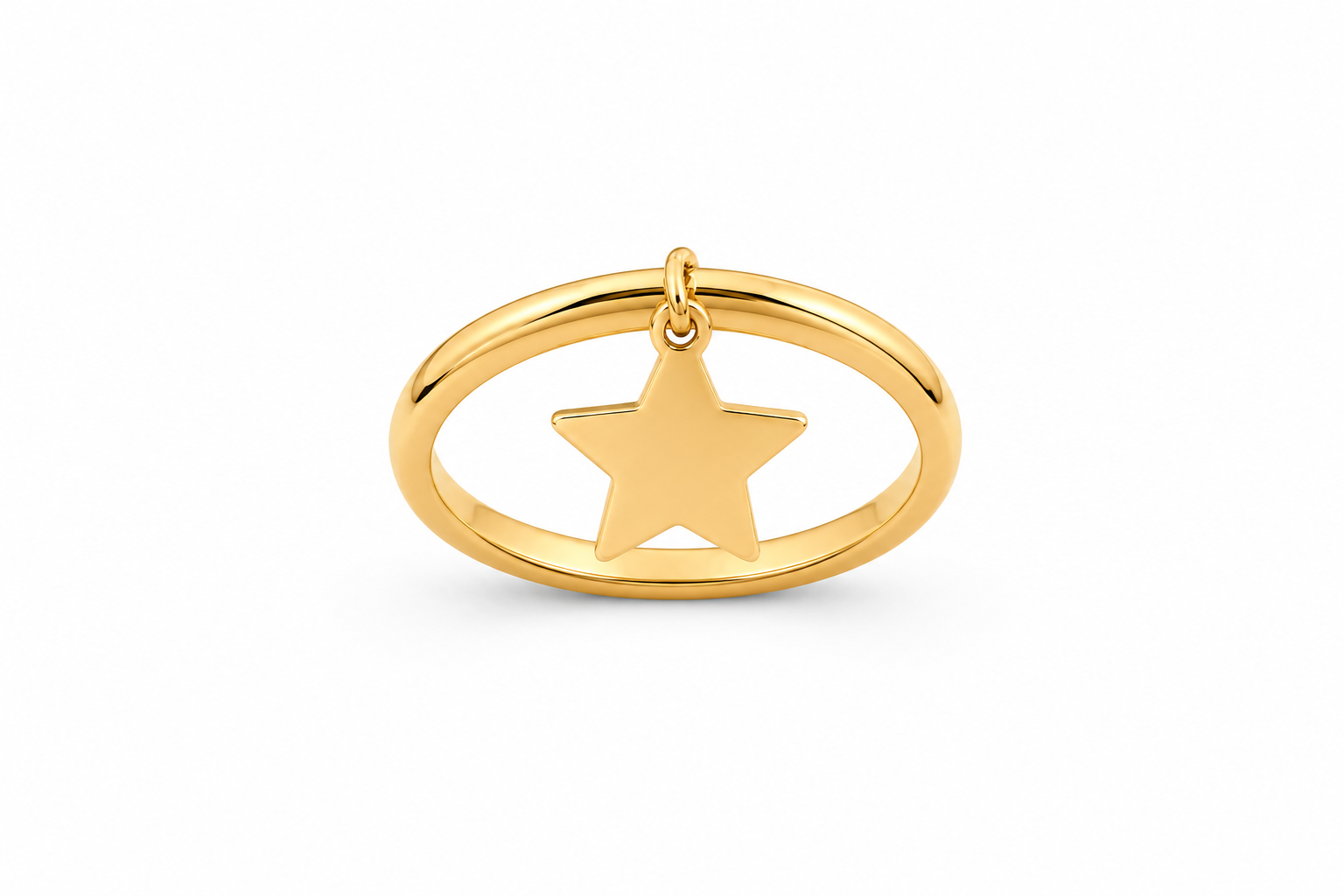 Fico Gioielli - Anello Stella Regolabile in Argento 925 Dorato