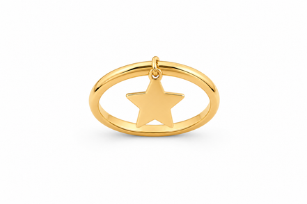 Fico Gioielli - Anello Stella Regolabile in Argento 925 Dorato