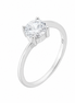 BYSIMON - Anello in Argento 925 solitario con zircone