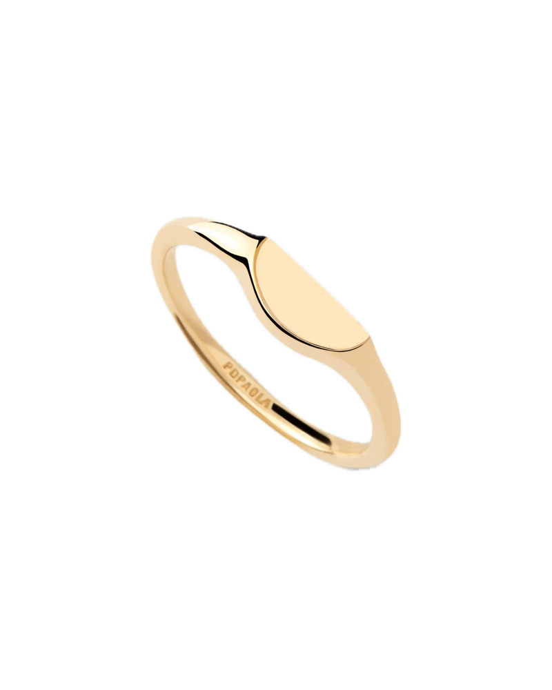 PDPAOLA - Anello sigillo Half Circle mini