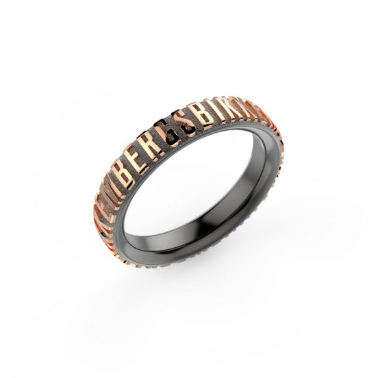 Bikkembergs Embossed anello acciaio uomo EMBR01BR