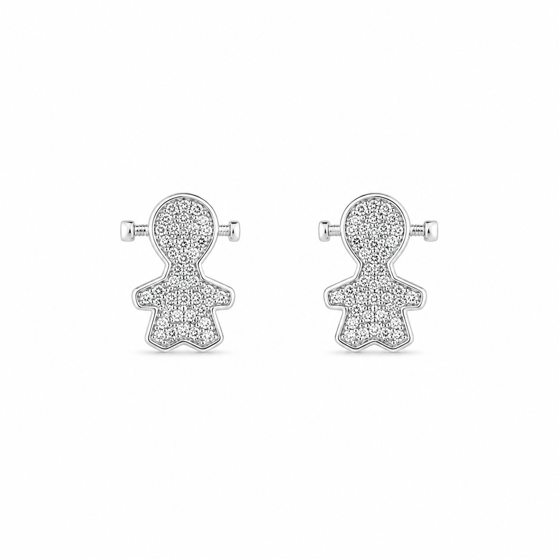 Fico Gioielli - Orecchini Bimba con Zirconi Argento 925