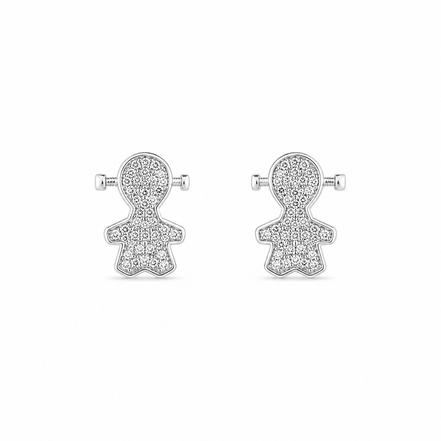 Fico Gioielli - Orecchini Bimba con Zirconi Argento 925