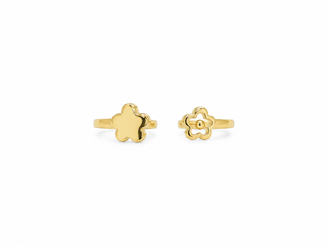 Fico Gioielli - Anello Regolabile Fiore Duo in Argento 925