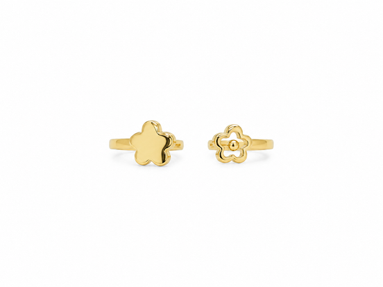 Fico Gioielli - Anello Regolabile Fiore Duo in Argento 925