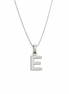 fico gioielli - Collana con Iniziale “E” in Argento con Zirconi