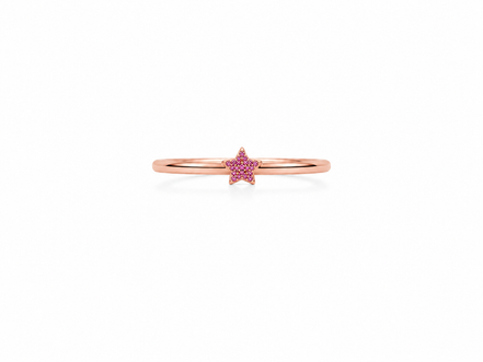 Fico Gioielli - Anello Stella Rosa con Zirconi in Argento 925