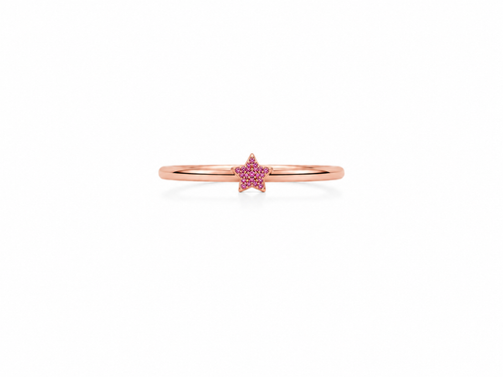 Fico Gioielli - Anello Stella Rosa con Zirconi in Argento 925