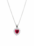 fico gioielli - Collana Cuore in Argento 925 con Zirconi