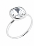 BYSIMON - Anello in Argento 925 solitario con cristallo bianco