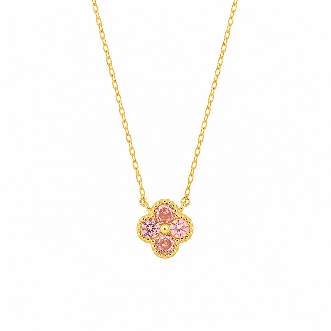 BYSIMON - Collana in Argento 925 con fiore rosa