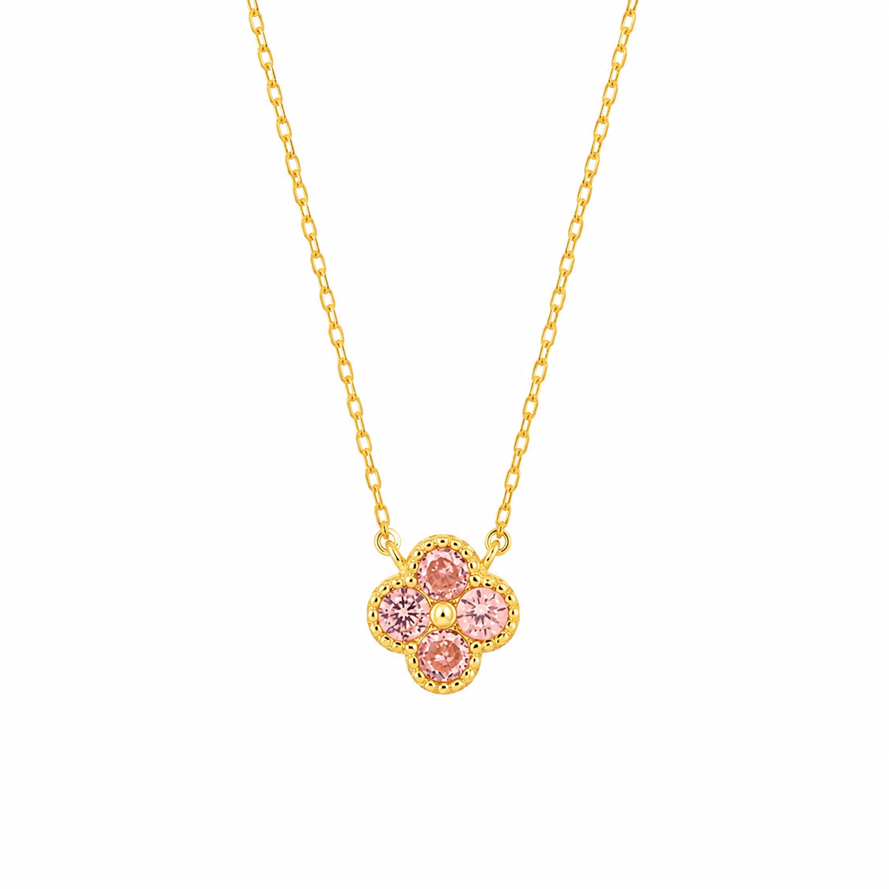 BYSIMON - Collana in Argento 925 con fiore rosa