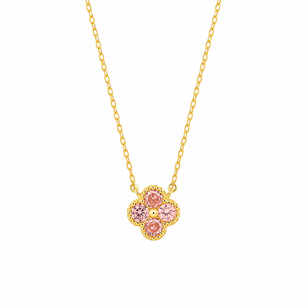 BYSIMON - Collana in Argento 925 con fiore rosa