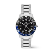 Daniel Wellington - Iconic GMT Link Black Blue Ceramic Bezel Silver