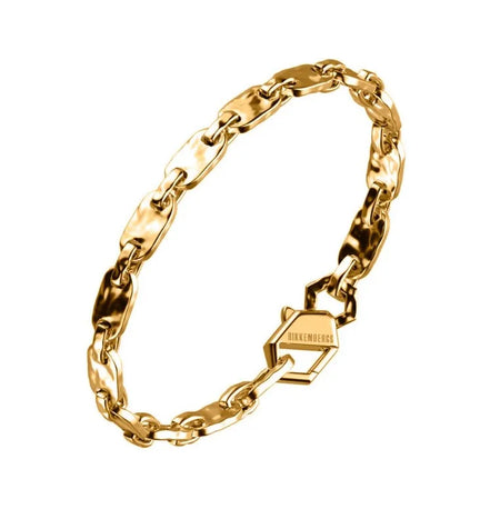 Bikkembergs - Bracciale  in acciaio dorato con diamante hab04gg