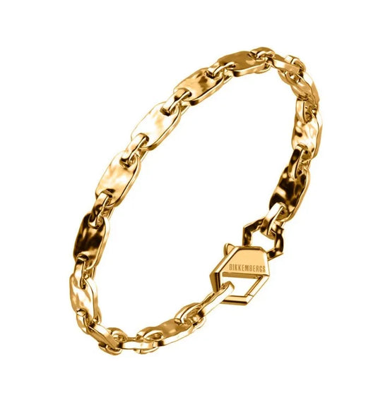 Bikkembergs - Bracciale  in acciaio dorato con diamante hab04gg