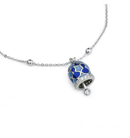 CL/BR03 Bracciale Boccadamo Mya  con campanella portafortuna azzurro e blu