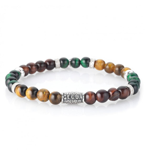 Gerba bracciale uomo con pietre naturali Kedar447