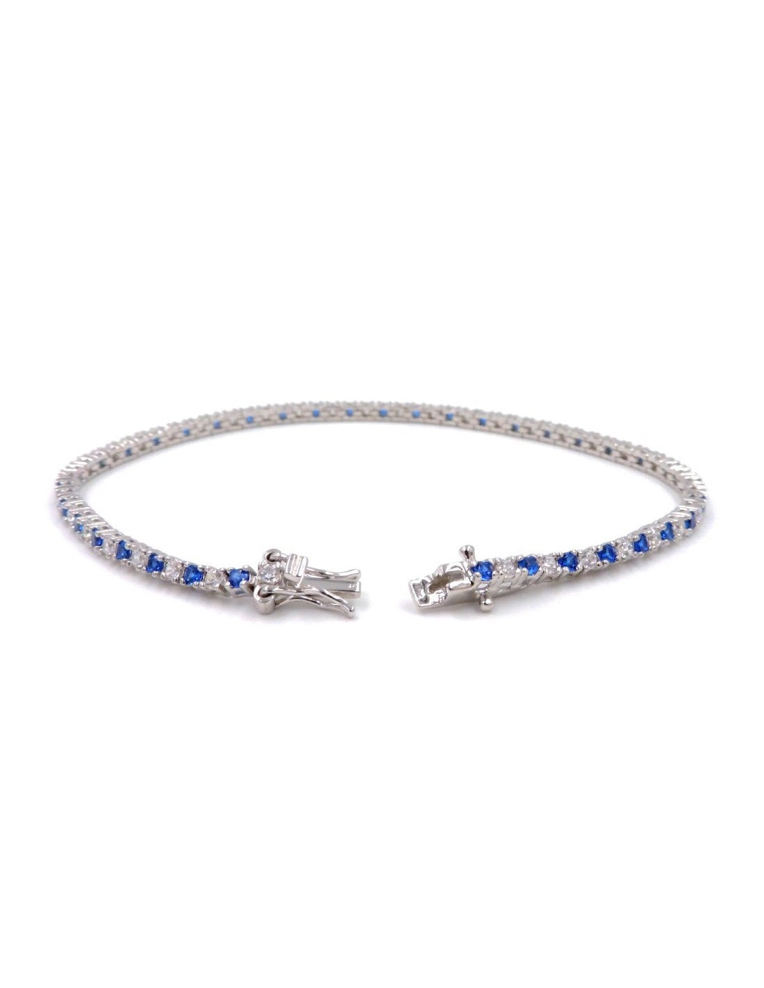 Fico Gioielli - Bracciale tennis con pietre blu e bianche