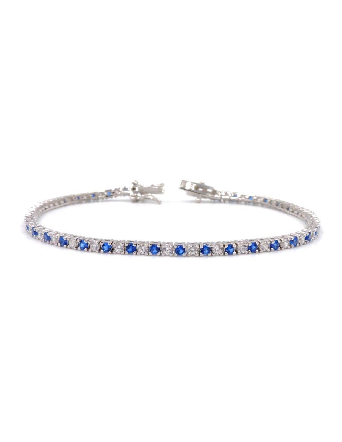 Fico Gioielli - Bracciale tennis con pietre blu e bianche