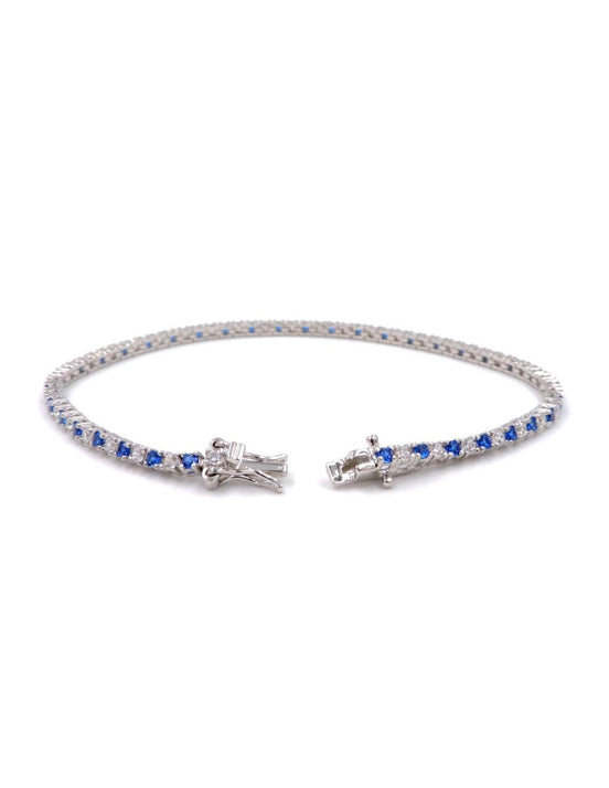 Fico Gioielli - Bracciale tennis con pietre blu e bianche