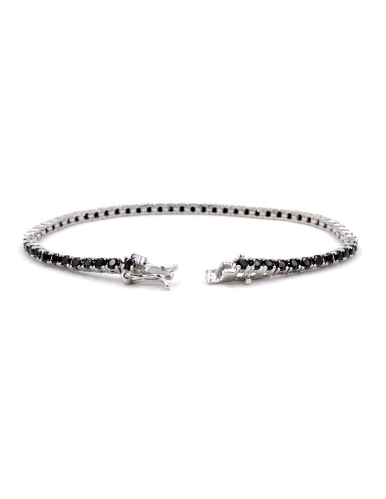 Fico Gioielli - Bracciale tennis con pietre nere