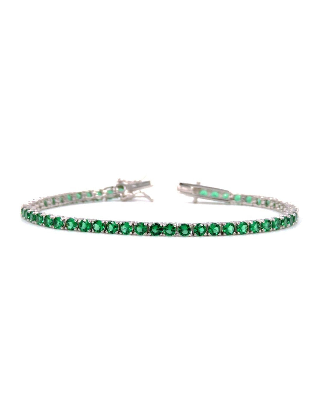 Fico Gioielli - Bracciale tennis con pietre verdi