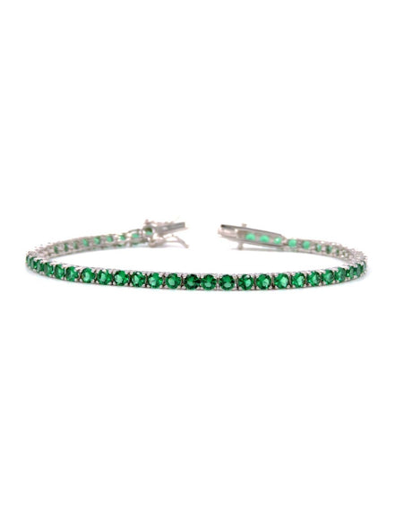 Fico Gioielli - Bracciale tennis con pietre verdi