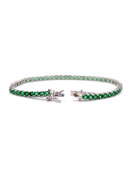 Fico Gioielli - Bracciale tennis con pietre verdi