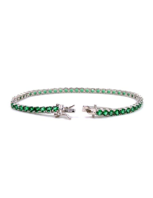 Fico Gioielli - Bracciale tennis con pietre verdi