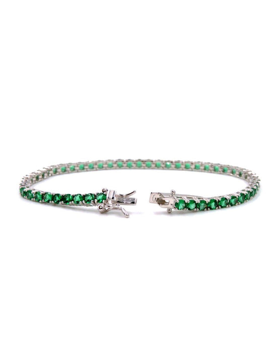 Fico Gioielli - Bracciale tennis con pietre verdi
