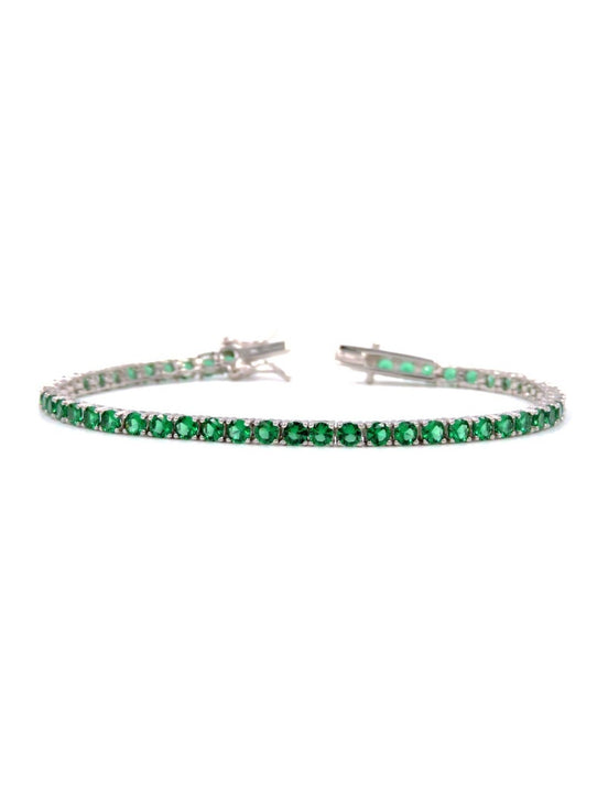 Fico Gioielli - Bracciale tennis con pietre verdi