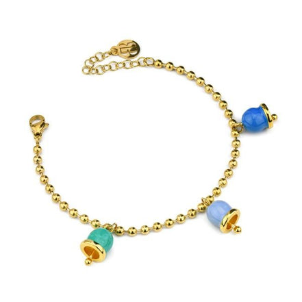 Bracciale  MYA BOCCADAMO Placcato Oro Giallo Con Tre Campanelle CL/BR12