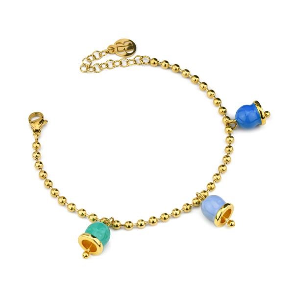 Bracciale  MYA BOCCADAMO Placcato Oro Giallo Con Tre Campanelle CL/BR12