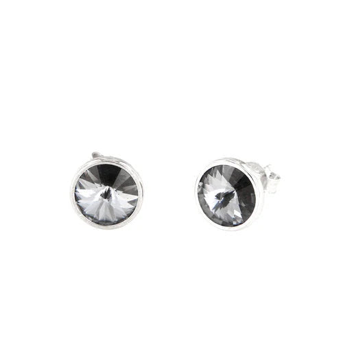 BYSIMON - Orecchini in Argento 925 con punto luce grigio