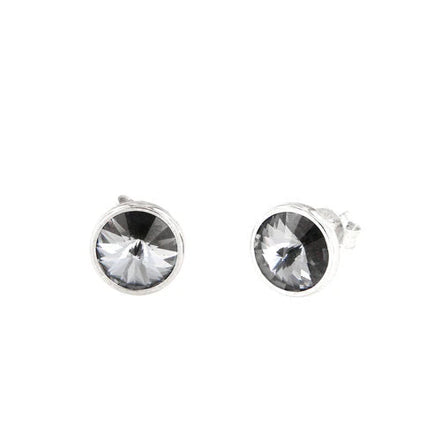 BYSIMON - Orecchini in Argento 925 con punto luce grigio