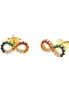 BYSIMON - Orecchini in Argento 925 a lobo a forma di infinito con zirconi colorat