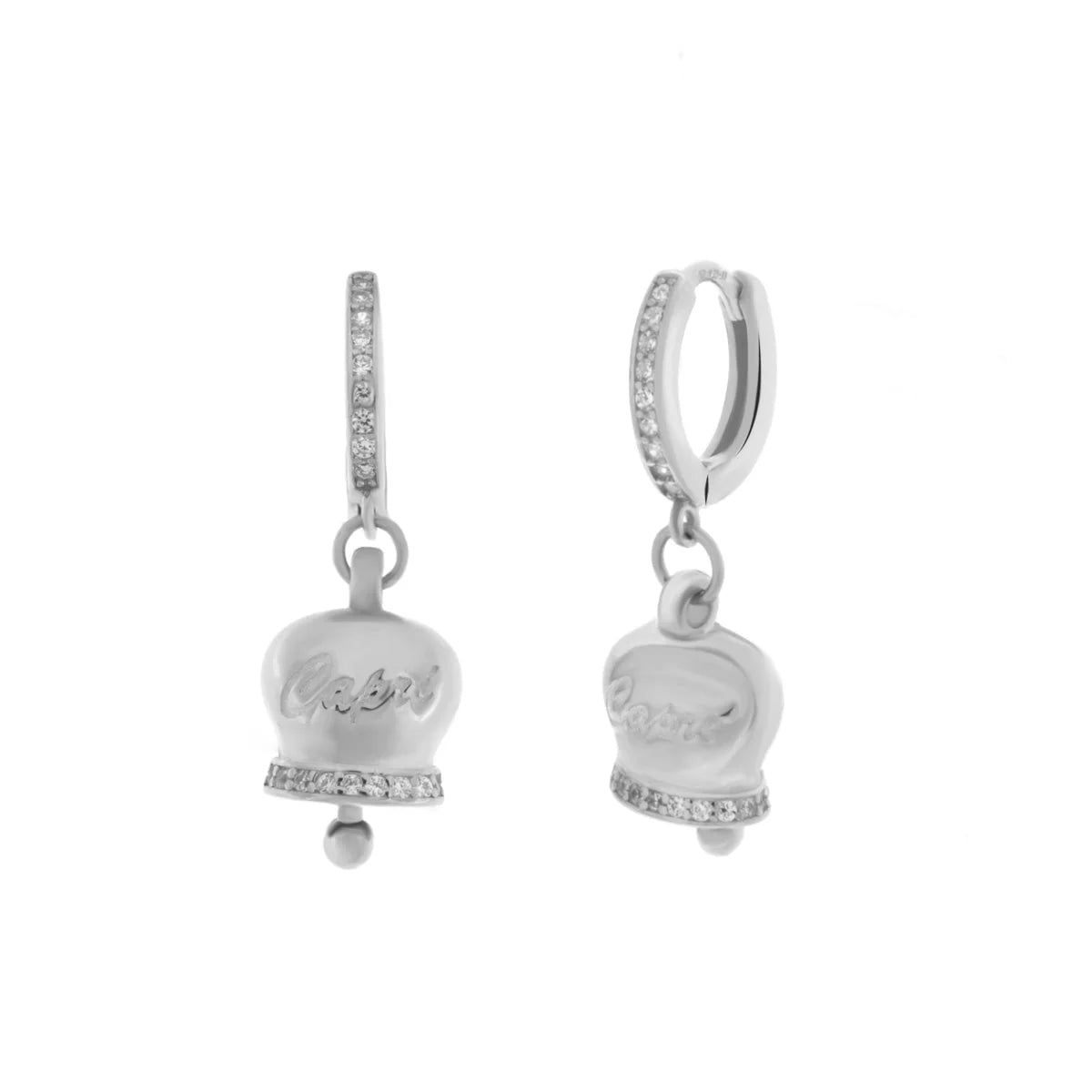 BYSIMON - Orecchini in Argento 925 con campanella Capri e zirconi