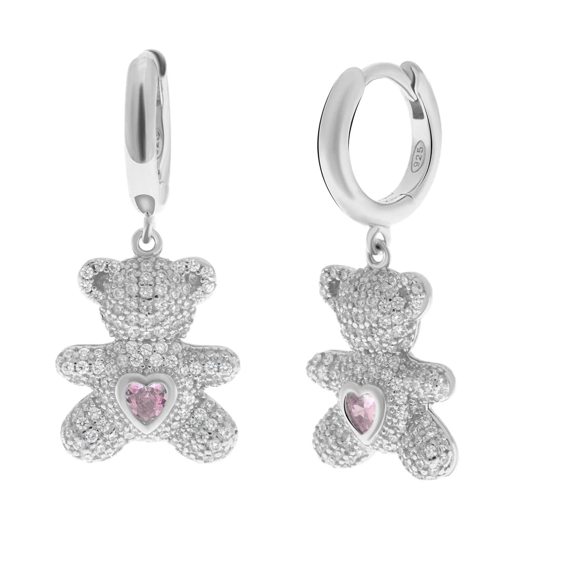 BYSIMON - Orecchini in Argento 925 con orsacchiotti zirconati
