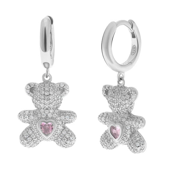 BYSIMON - Orecchini in Argento 925 con orsacchiotti zirconati