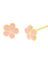 BYSIMON - Orecchini in Argento 925 con fiori rosa