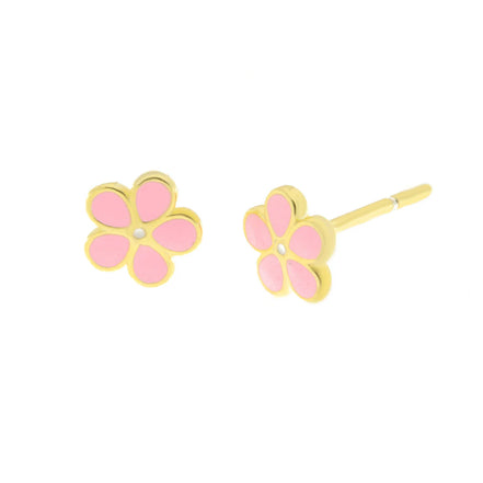 BYSIMON - Orecchini in Argento 925 con fiori rosa