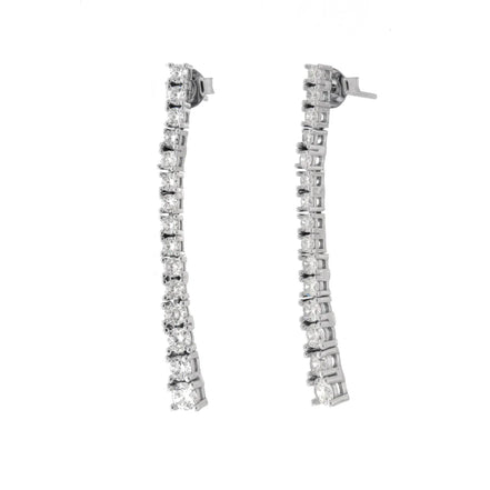 BYSIMON -  Orecchini in Argento 925 con zirconi pendenti