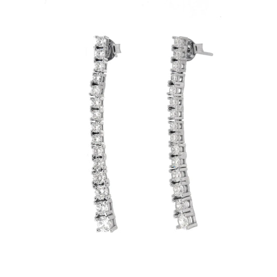 BYSIMON -  Orecchini in Argento 925 con zirconi pendenti